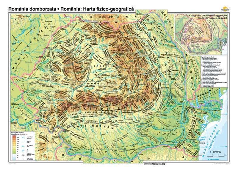 domborzati térkép románia Cartographia Tankönyvkiadó Kft. domborzati térkép románia